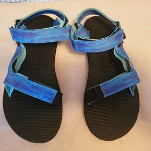 Teva Sandals Size 8 Aqua Tie Dye